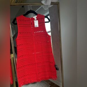 H&M Bright Red Crochet Top